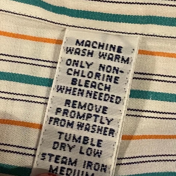 POLO RL GREEN & ORANGE FINE LINE LONG SLEEVE BUTTON DOWN SHIRT/SZ 2XL/PRE-OWNED - Picture 5 of 7